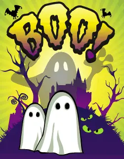Halloween Boo Ghosts Small Card