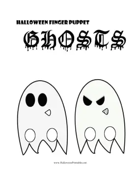 Halloween Finger Puppet Ghosts
