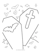 Coffins Coloring Page