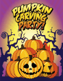 Halloween Pumpkin Carving Party Small Card Halloween printables