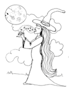 Witch Candy Coloring Page