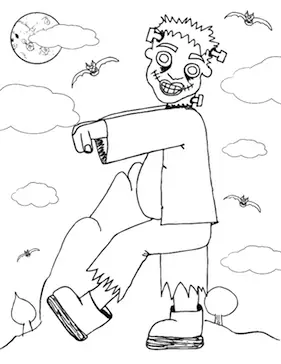 Frankenstein Coloring Page