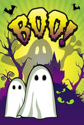 Halloween Boo Ghosts Card