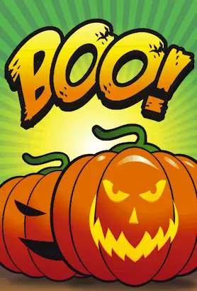Halloween Boo Jack O Lantern Card