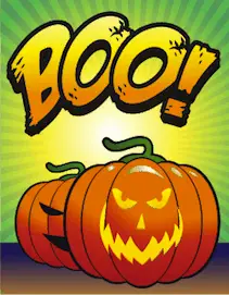 Halloween Boo Jack O Lantern Small Card