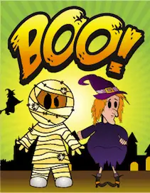 Halloween Boo Mummy Witch Small Card