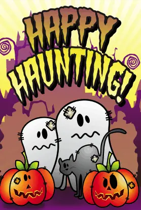 Halloween Happy Haunting Card