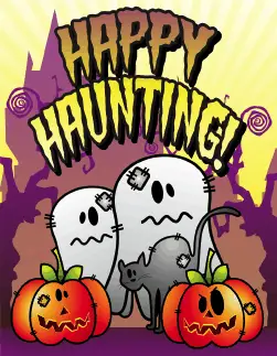 Halloween Happy Haunting Small Card