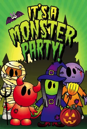 Halloween Monster Party Card