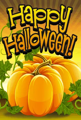 Halloween Orange Pumpkin Card