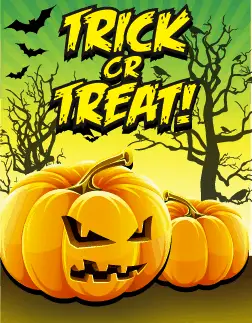 Halloween Orange Trick or Treat Small Card