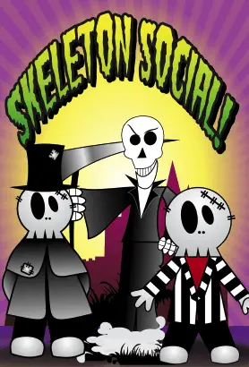 Halloween Skeleton Social Card