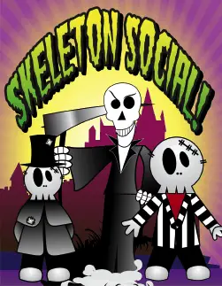 Halloween Skeleton Social Small Card