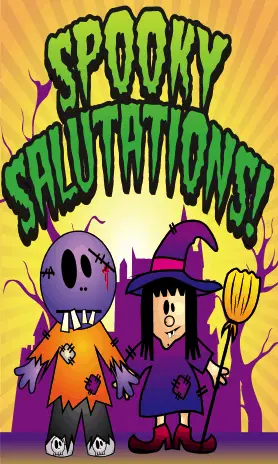 Halloween Spooky Salutation Card