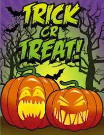 Halloween Trick or Treat Small Card