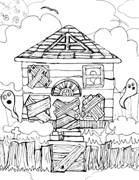 up house coloring pages