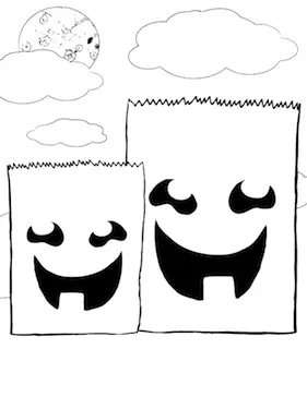 Two Bags Coloring Page