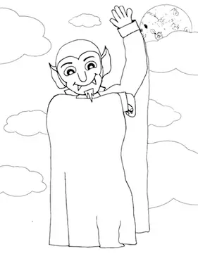 Vampire Coloring Page