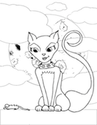 Cat Mouse Coloring Page