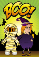 Boo Mummy Witch Card