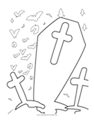 Graveyard Coloring Page