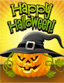 Jack O Lantern Witch Small Card