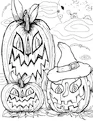 Three Jack O Lanterns Coloring Page