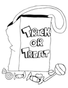 Trick or Treat Bag Coloring Page